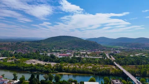 Sunlight Wanders Through The Town Stock Footage 313783946