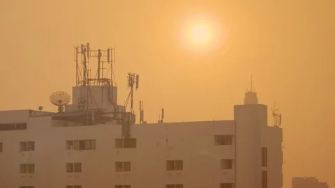 Sunlight warm light effect on sky Video stock 108569959