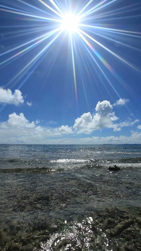 Sunlight, Waves, and the Islands of Track Stock Footage 324921656