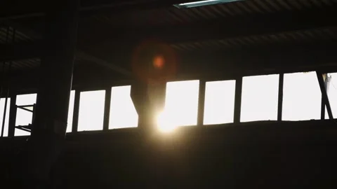 Sunlight from the window of a factory, sunlight from the window of a factory Stock Footage 280793415