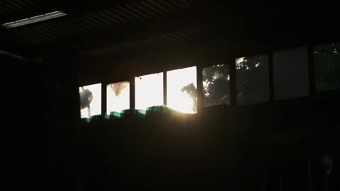 Sunlight from the window of a factory, sunlight from the window of a factory Stock Footage 280795193