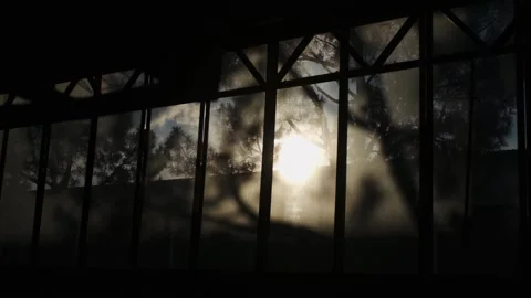 Sunlight from the window of a factory, sunlight from the window of a factory Video stock 280796626