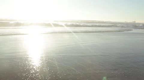 Sunlights into Ocean Stock Footage 46758068