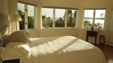 Sunlit Bedroom w/ a View Video stock 40813291