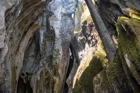 Sunlit Cavern Adventure cave Stock Photos