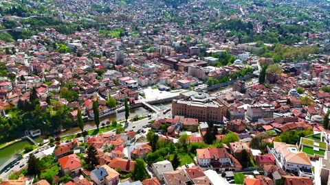 Sunlit Cityscape Views Stock Footage 296614946