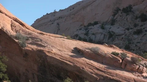 Sunlit Cliffs in Capitol Reef National Park, Utah Stock Footage 90023720