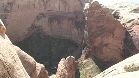 Sunlit Cliffs in Capitol Reef National Park, Utah Stock Footage 93518794