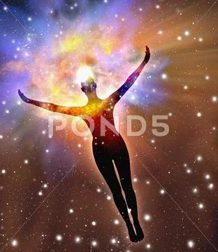 Sunlit clouds from space Stock Illustration