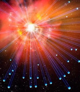 Sunlit clouds from space Stock Illustration