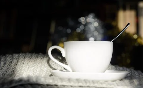 A sunlit coffee cup 写真素材