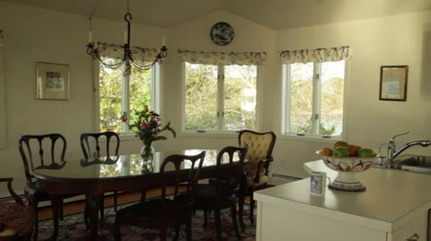 Sunlit Dining Room Stock Footage 40813294