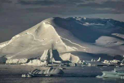 Sunlit Glacier Stock Photos
