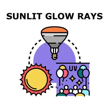 Sunlit glow rays producing entertainment and celebration Stock Illustration