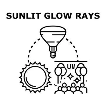 Sunlit glow rays producing entertainment and celebration Stock Illustration
