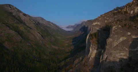 Sunlit Granite Buttress Over Blodgett Canyon Montana Stock Footage 331923084