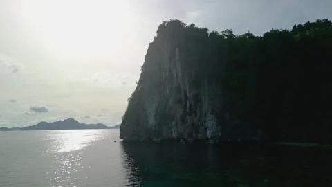 Sunlit Limestone Cliffs – El Nido Palawan Stock Footage 320946498