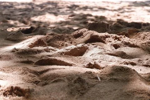 Sunlit Patterns on Sandy Terrain Stock Photos