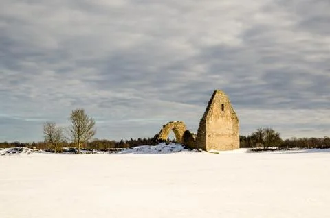 Sunlit ruin Stock Photos