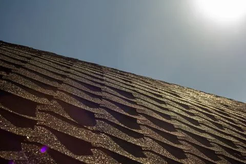 Sunlit Shingles Stock Photos