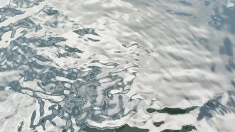 Sunlit silver ripples carve abstract patterns across the still bay surface Stock Footage 336221327