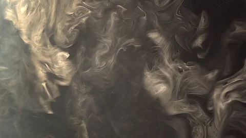 Sunlit Smoke Against a Dark Background Stock Footage 84837824
