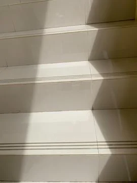 Sunlit steps in shadow and sunlight. the stairs Foto stock