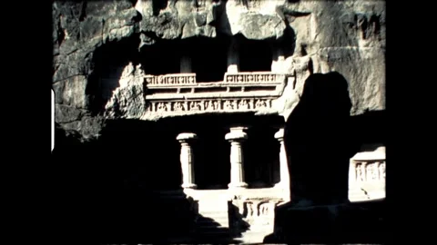 Sunlit Temple Entrance Stock Footage 277976358
