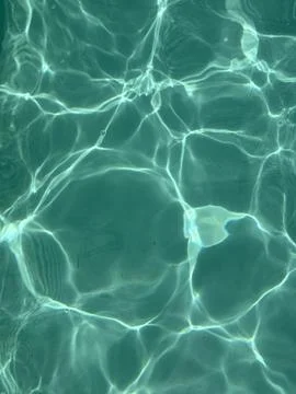 Sunlit Turquoise Water Reflection Stock Photos