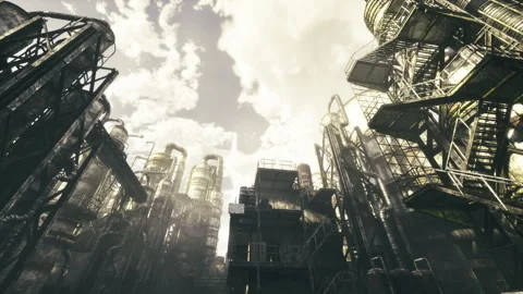Sunlit updates emphasize aging towers and access features clearly Video stock 330172289