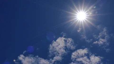 Sunner sun sky heat sun rays Stock Footage 124683456