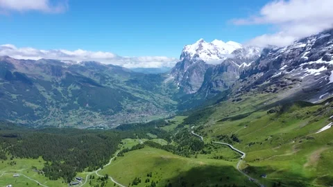 Sunning Valley in a beautiful setting surrounded by mountains Stock Footage 247797699
