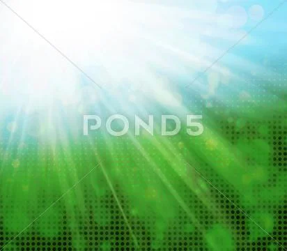 Sunny abstract landscape graphic Stock Illustration