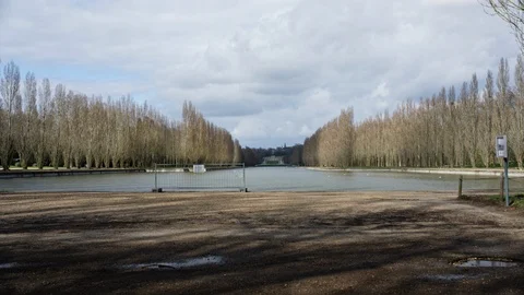 A sunny and cloudy evening timelapse in sceaux gardens near Paris France Stock Footage 127431289
