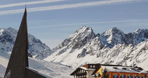 Sunny Austrian Alps Stock Footage 129542088