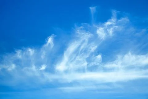 Sunny background, blue sky with clouds Stock Photos