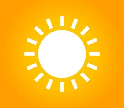 Sunny background with white sun shape. Vector illustration. Stock Illustration