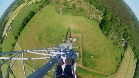 Sunny Base Jump Off Low Tower, uk - 05 Feb 2022 Stockbeeldmateriaal 205416403