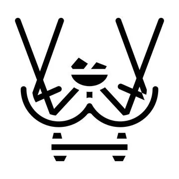 Sunny bbq glyph icon vector illustration flat Stock Illustration