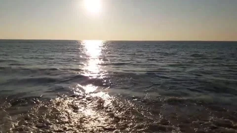 Sunny beach and waves Stock Footage 154303259