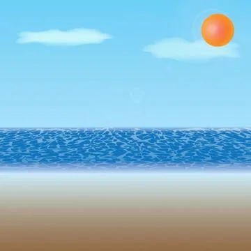 Sunny beach Stock Illustration