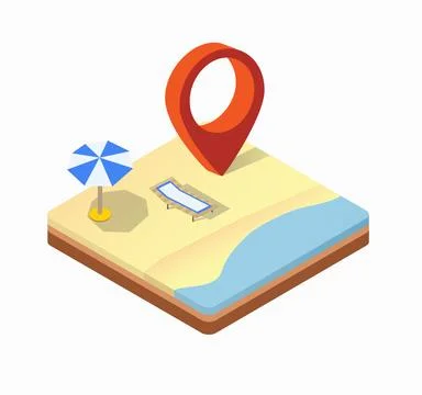 Sunny beach Stock Illustration