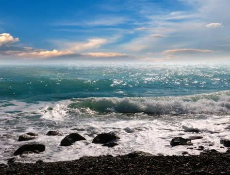 Sunny beach Stock Photos