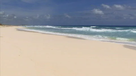 Sunny beach white sand  Stock Footage