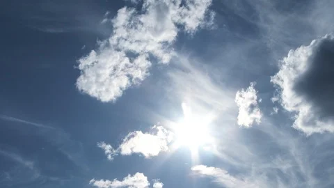 Sunny Blue Sky Becomes Cloudy Timelapse Stock Footage 115974121