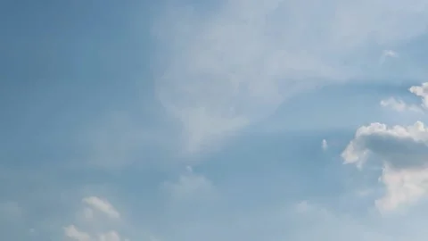 Sunny Blue Sky With Clouds And Sun. Time lapse of sky clouds. Video stock 171412467