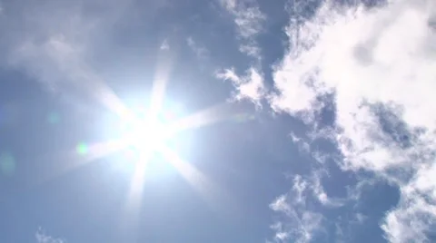 Sunny Blue Sky Swallowed By Cloud Video stock 35832946