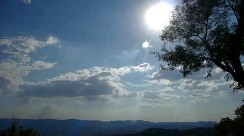 Sunny blue sky time lapse Stock Footage 27138548
