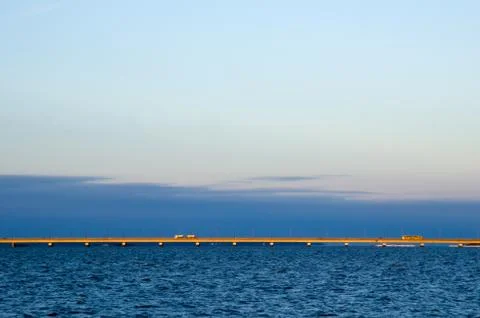 Sunny bridge Stock Photos