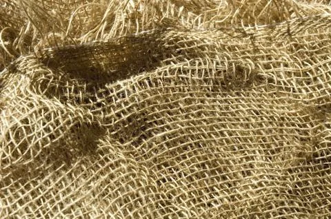 Sunny burlap background Stock Photos